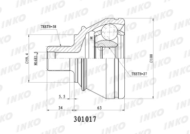 INKO шрус 301017