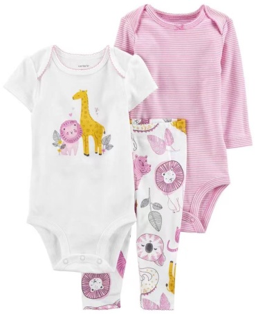 Комплект carters love желтый, розовый