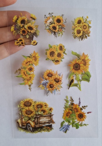 Лист цветы sunflowers 12