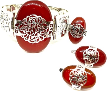 HandMade TDS925-631156 вес 60 г серебро, сердолик