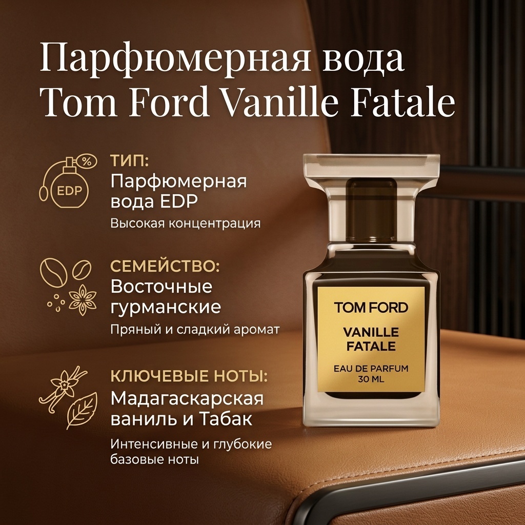 TOM FORD Vanille Fatale парфюмерная вода EDP 30 мл, унисекс