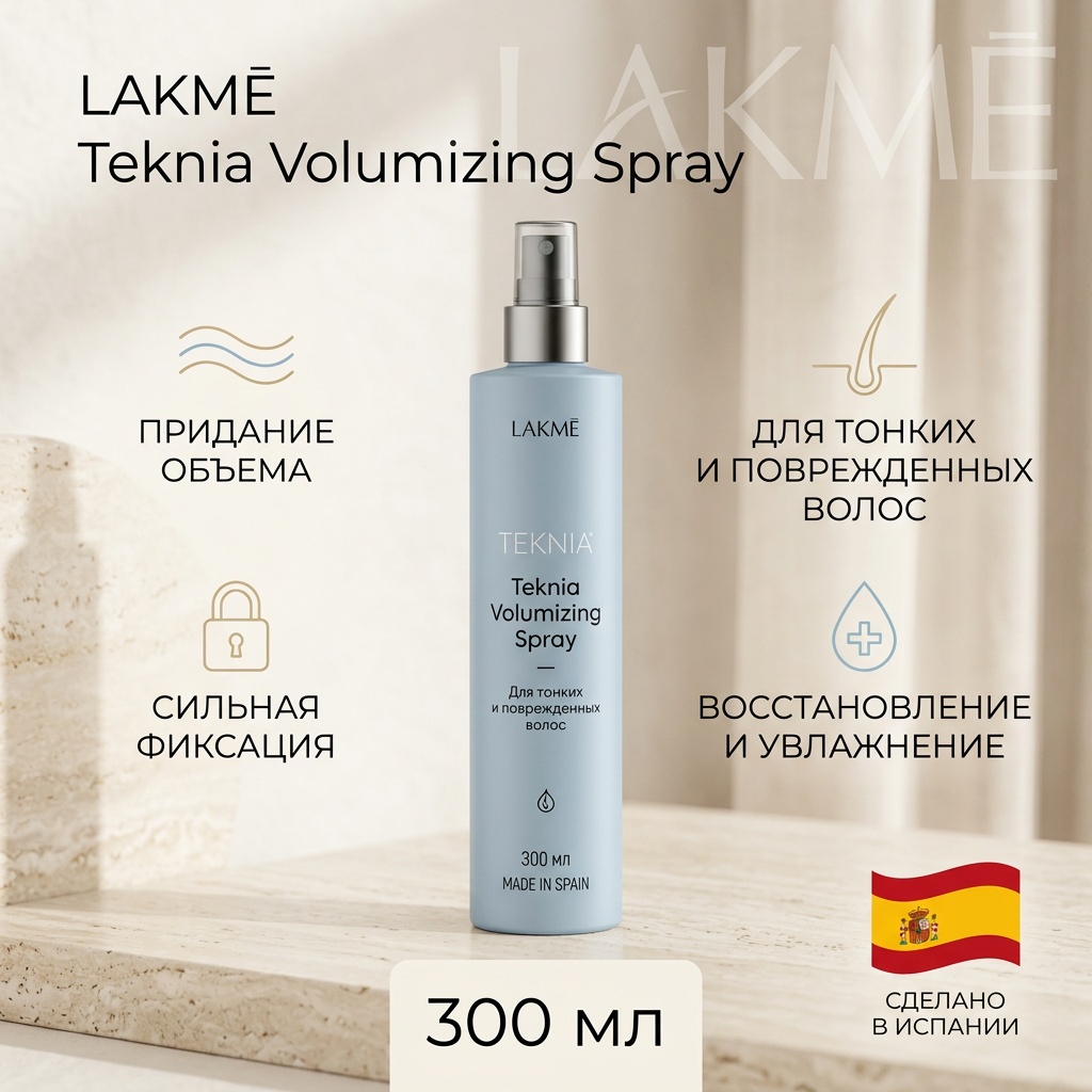 Lakme Teknia Volumizing спрей сильная фиксация 300 мл