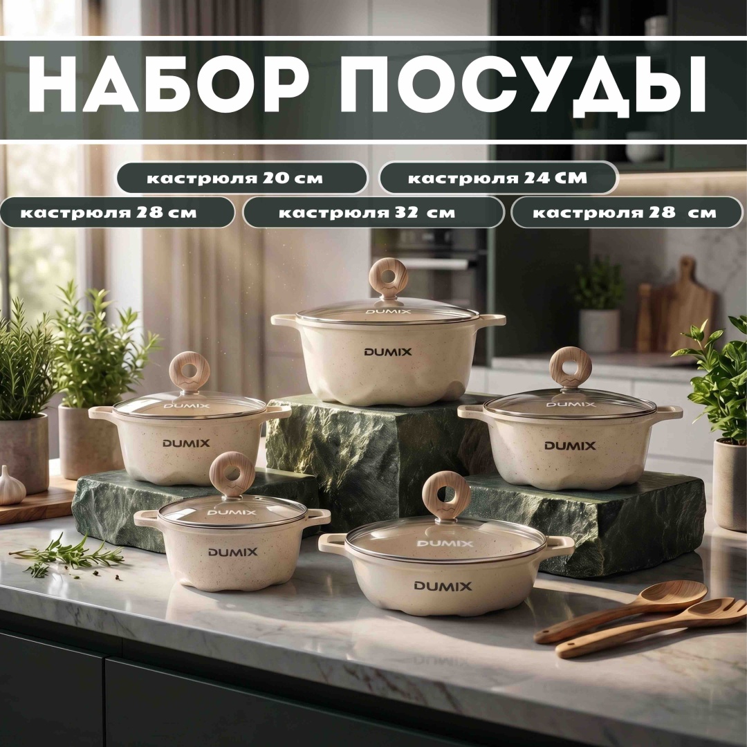 Набор кастрюль Dumix DX-135 10 в 1