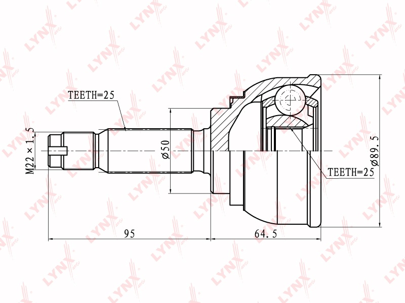 LYNXauto шрус CO5508