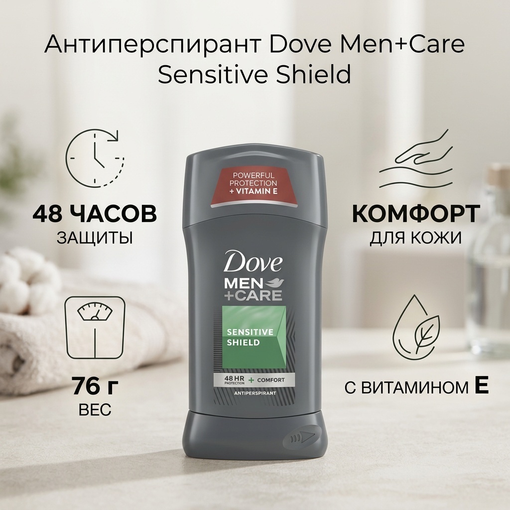 Dove Men+Care Sensitive Shield антиперспирант для мужчин 76 г