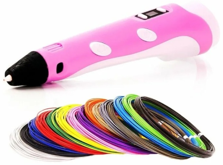 3D ручка 3DPEN 2 ABS, PLA 1.75 мм розовый