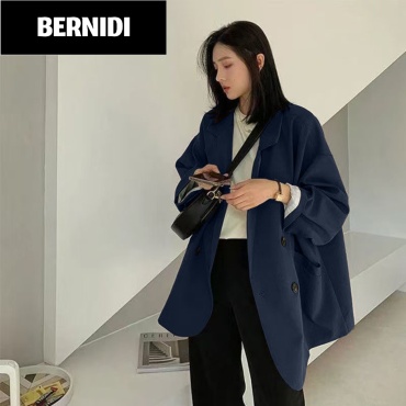 Пиджак свободного кроя BERNIDI темно-синий