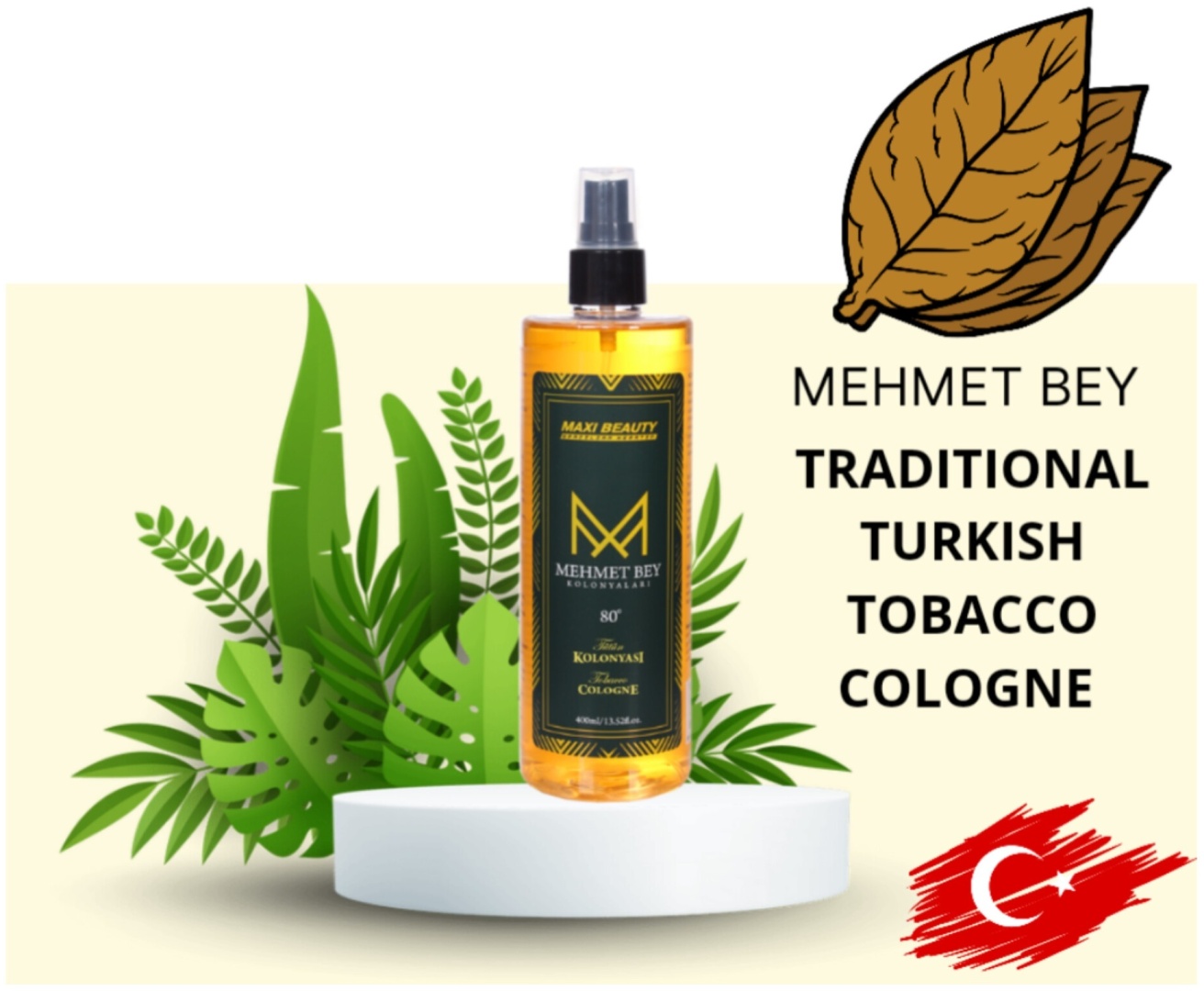 MAXI BEAUTY Mehmet Bey Tobacco Cologne одеколон EDC после бритья 400 мл
