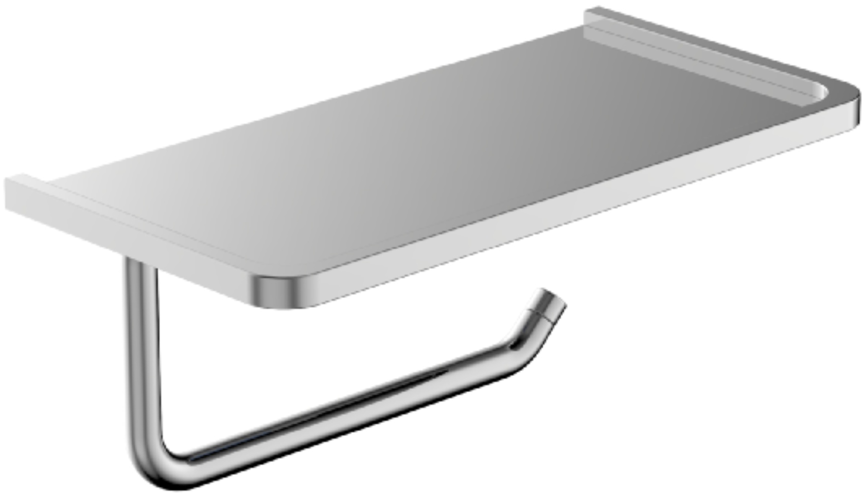 Minotti держатель Бумагодержатель с полкой Minotti Unico Chrome 1 шт, нержавеющая сталь