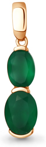 Подвеска AQUAMARINE 2504809.1 вес 1.33 г золото, агат