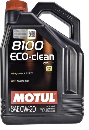 Синтетическое Motul ECO-clean 0W-20 5 л