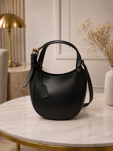 Сумка хобо GP Bags натуральная кожа черный