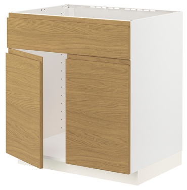 Кухонный шкаф тумба под раковину IKEA METOD 095.390.67, 80x62x88 см