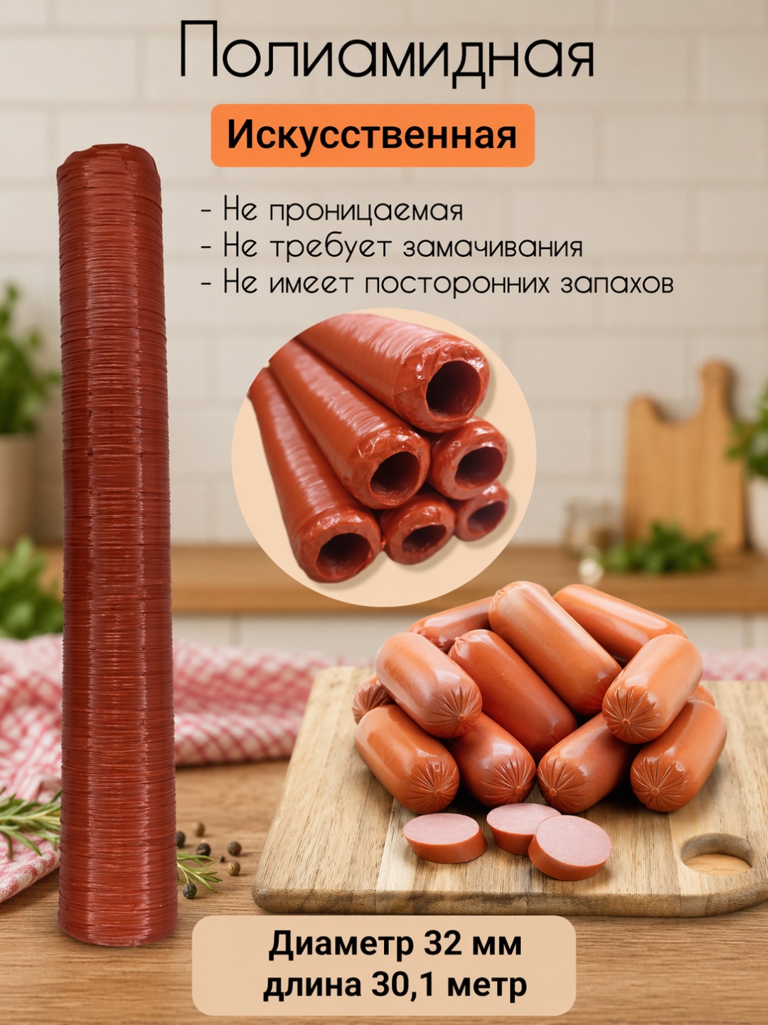 FERZON искусственная оболочка для колбасы 32D30M