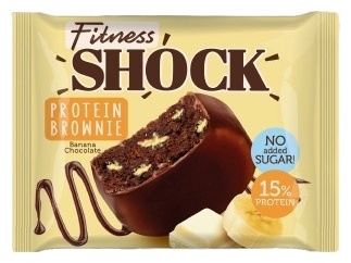 FitnesShock пирожное protein brownie с кусочками банана 1 шт