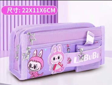 Пенал Labubu Labubu, застежка молния, сиреневый