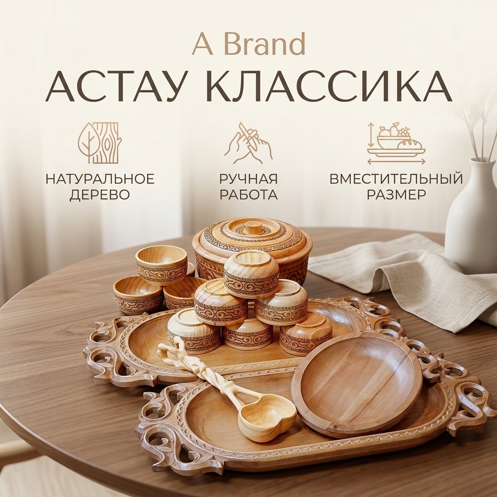Астау A Brand Классика 70х30 см, дерево, 16 шт