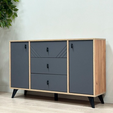 Комод ZETA Baikal, 114x33.1x73.2 см, коричневый, графит