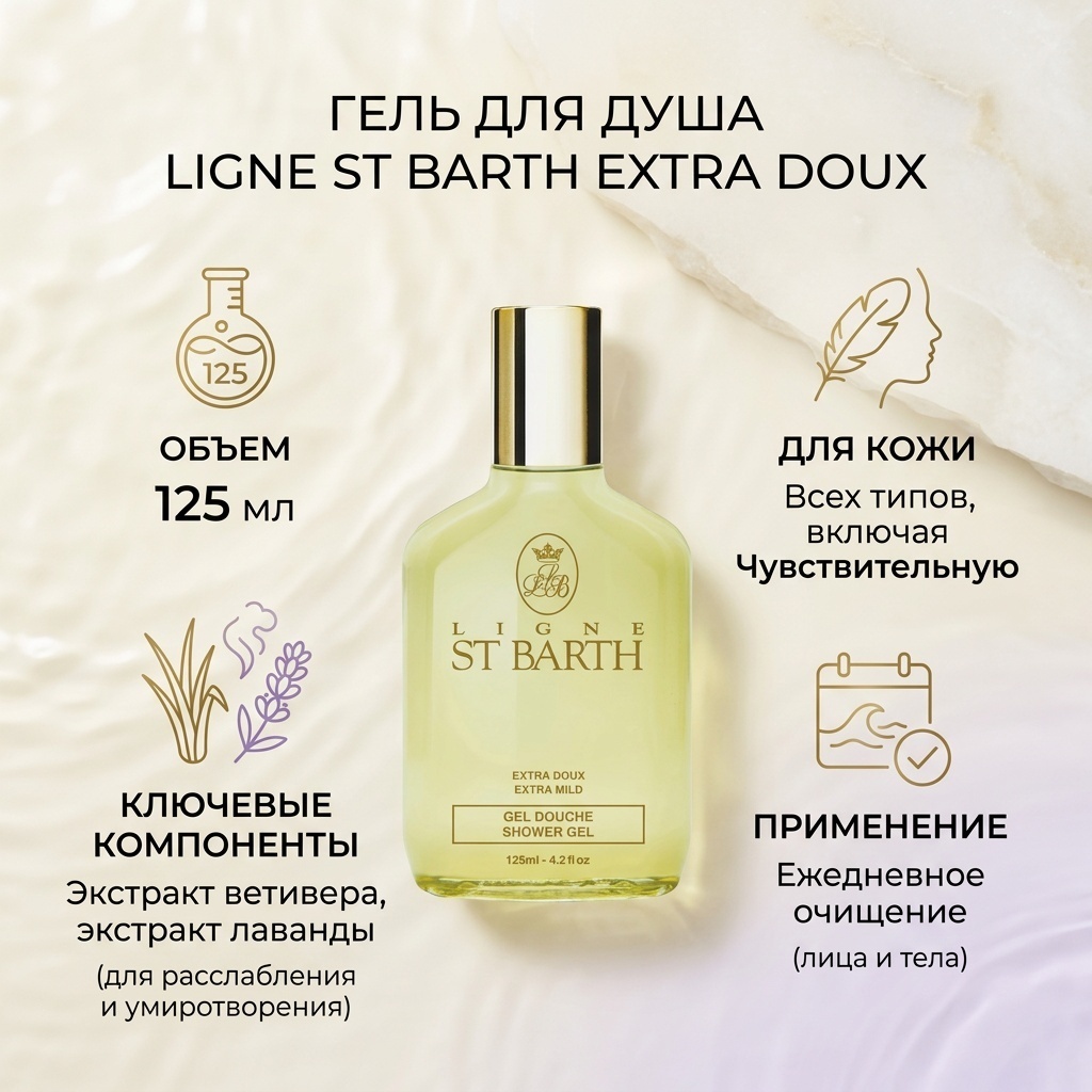 Ligne St Barth Extra Doux Extra Mild гель 125 мл