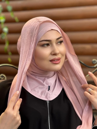 Хиджаб Zahra размер универсальный, розовый