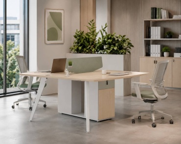 Стол письменный Office Stan Глория, 120х120x75 см, белый, коричневый