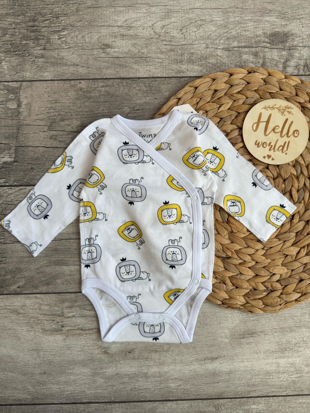 Боди Twins Textile желтый