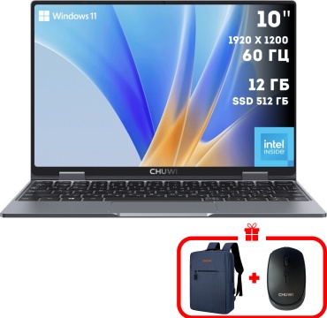 Chuwi MiniBook X 10.51" / 12 Гб / SSD 512 Гб / Win 11 Home / CWI558-PN2N5N1HDMXX + подарок