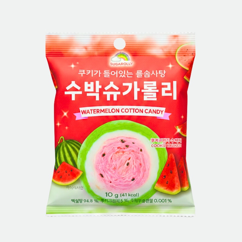 Sugarolly cахарная вата со вкусом арбуза 10 г