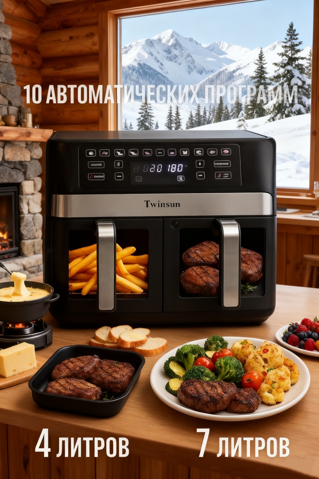 Аэрогриль DALI KQZG TW-1019 черный