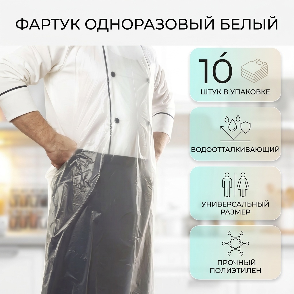 Фартук белый 10 шт