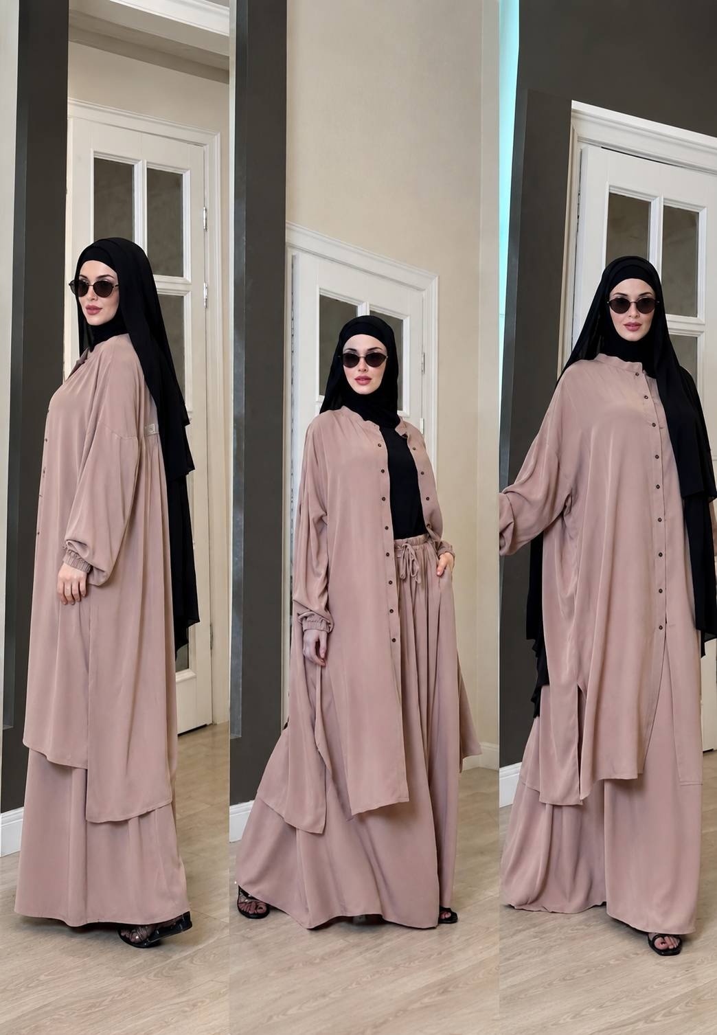 Намазник и абайя MUSLIMA SHOP бежевый