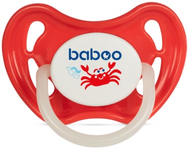 Пустышка Baboo 5-034, 1 шт, красный