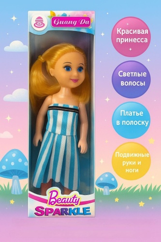 Кукла-модель Beauty Sparkle кукла в голубом платье 12 см