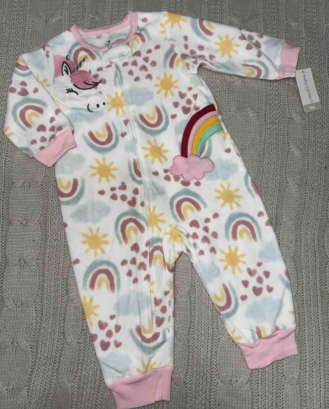 Комбинезон carters love розовый, голубой