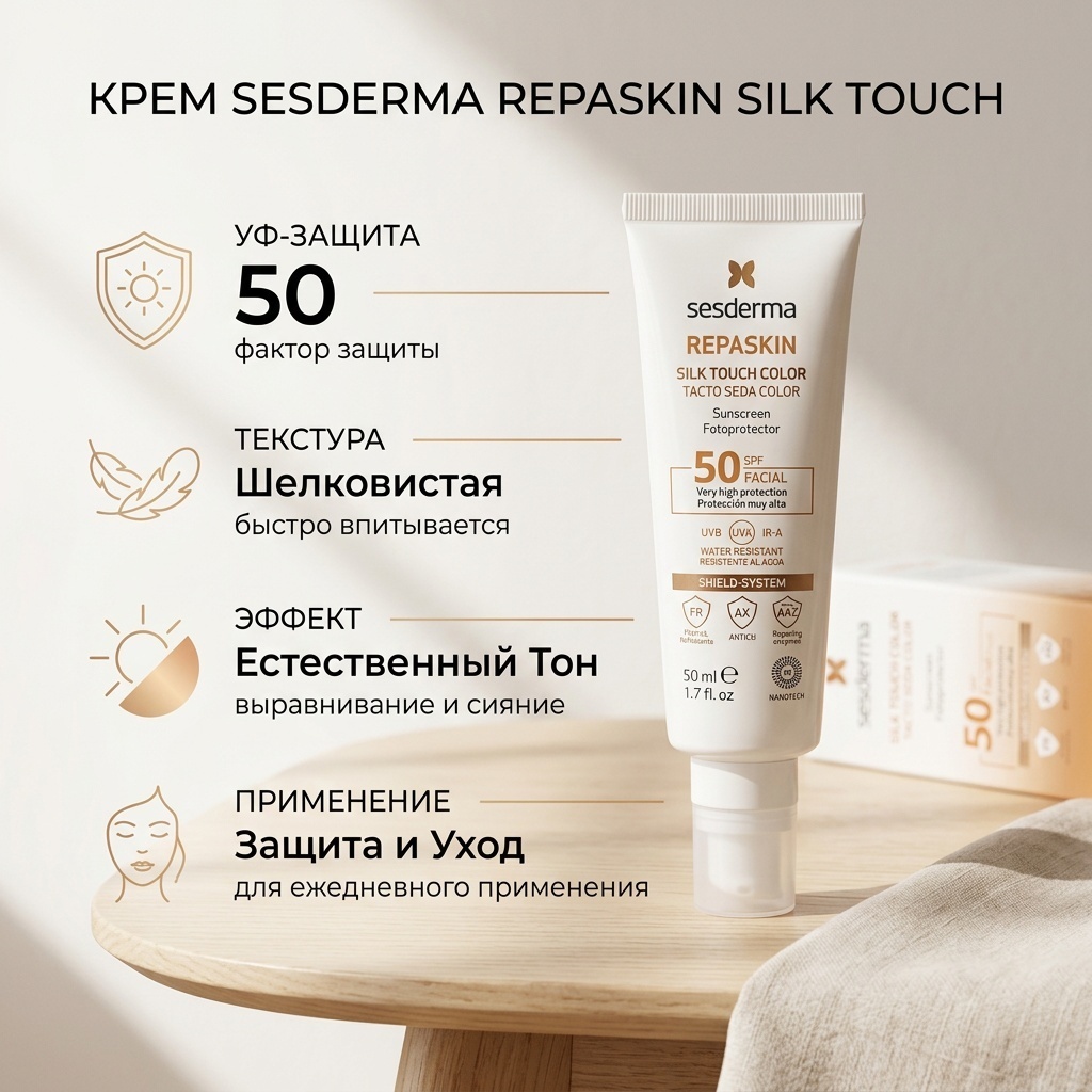 Sesderma крем Repaskin Silk Touch для лица 50 мл