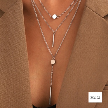Цепь Mei Li длина 50 см нержавеющая сталь без вставок