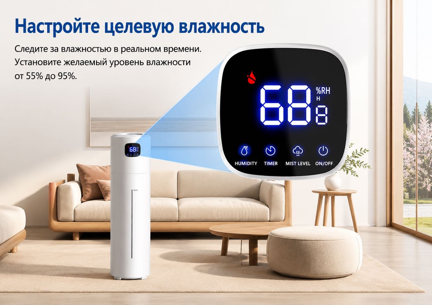 Увлажнитель воздуха ACONA HD-50 белый — фото 5