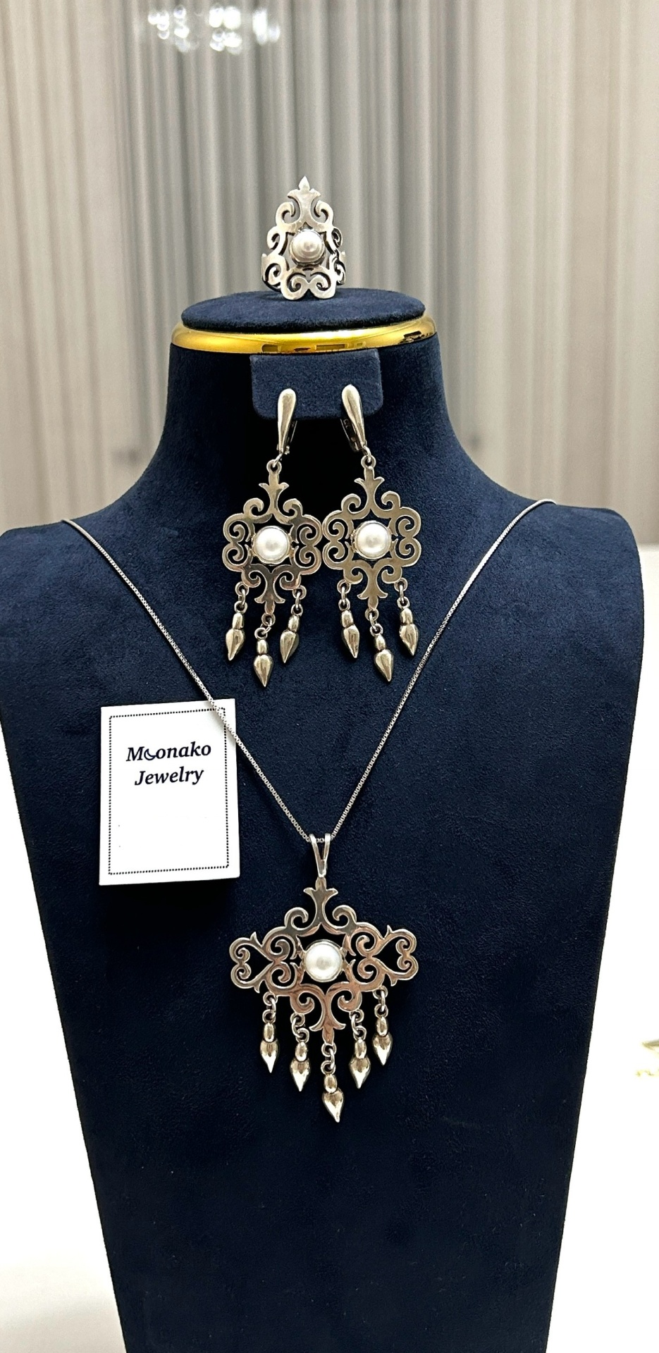 Moonako Jewelry Moonj вес 40 г серебро, жемчуг