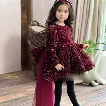 Нарядное платье Global kids бордовый