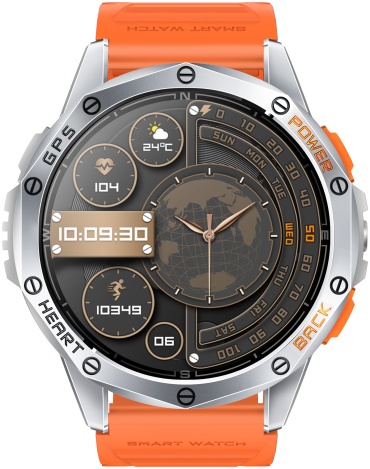 SNEL Watch NOMAD AQUANAUT 48 мм серебристый-оранжевый