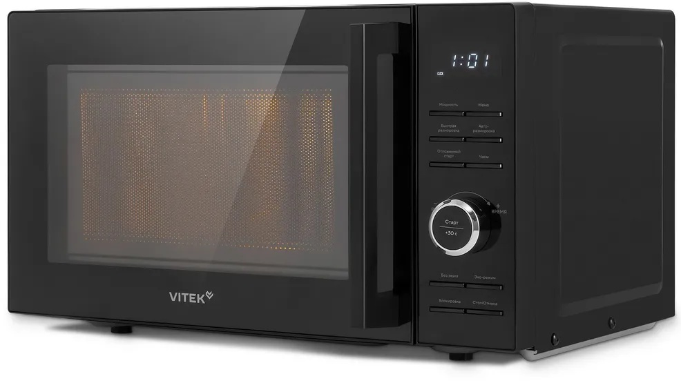 Микроволновая печь Vitek VT-MW0720 черный, прозрачный