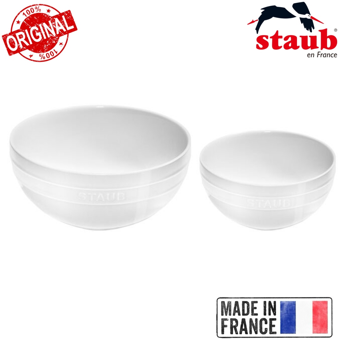 Миска Staub Ceramique White 26х26 см, керамика, 2 шт