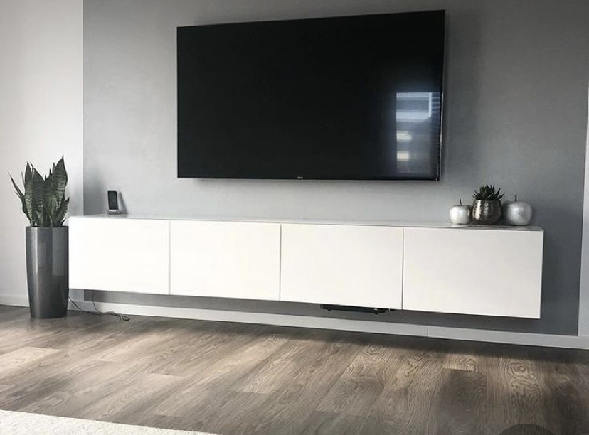 ТВ-тумба навесная Modern 200, 200x40x30 см, белый