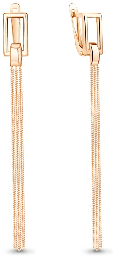 Серьги-цепочки AQUAMARINE 34082_s вес 2.82 г серебро, без вставок