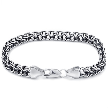 Lucente Silver ST-РМЗЧ_100_23 длина 23 см, вес 31.55 г серебро, плетение рамзес