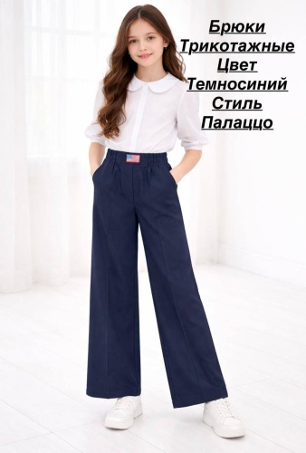 Школьные брюки темно-синий, темно-серый
