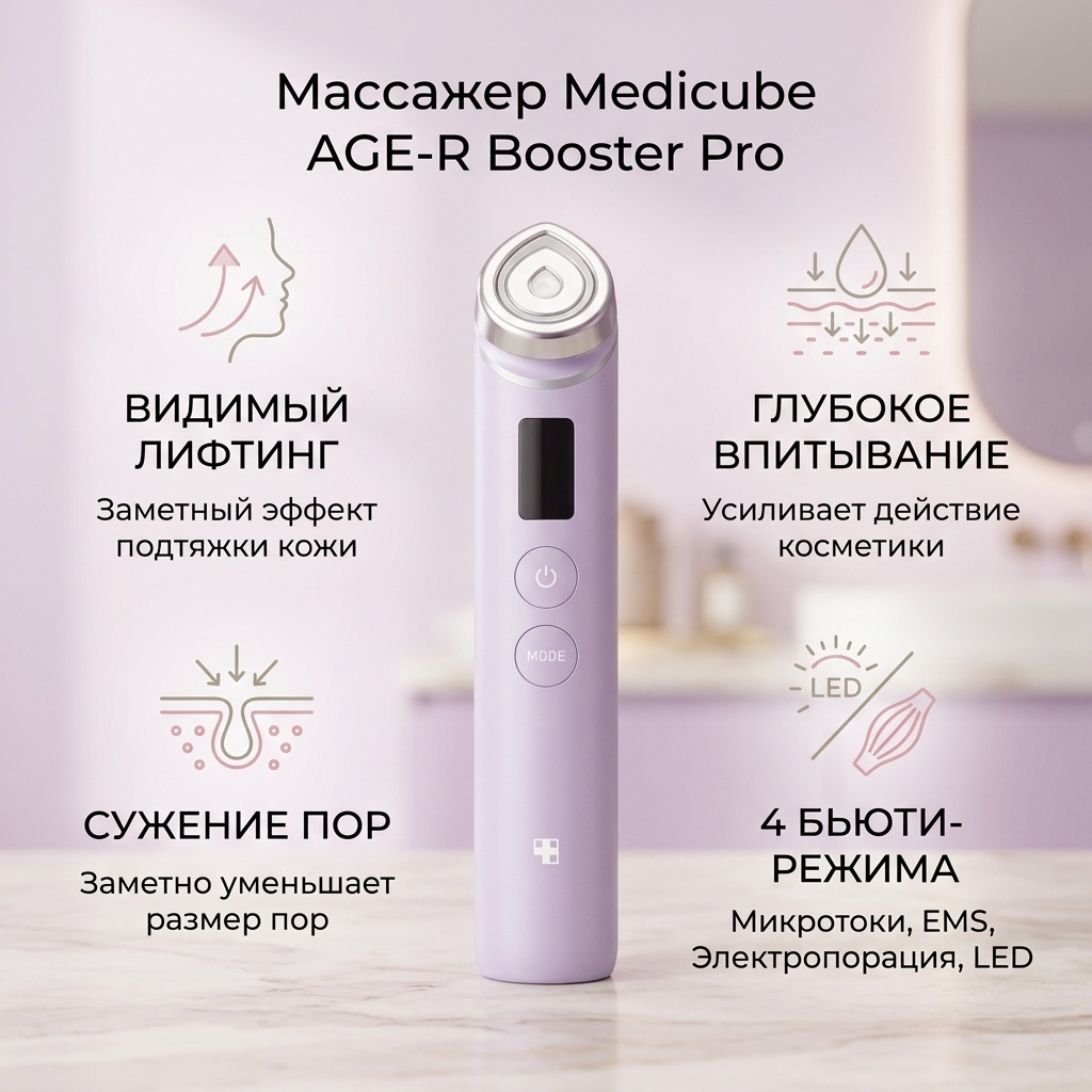 Массажер Medicube Medicube AGE-R Booster Pro ручной электроимпульсный