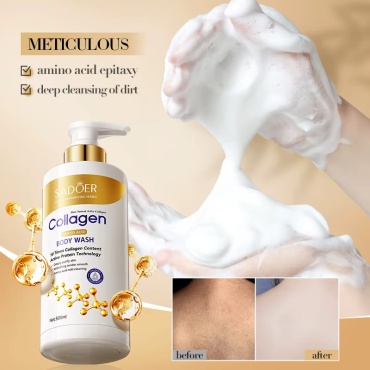 SADOER Collagen Amino Acid Cleansing Shower Gel Очищающий гель для душа с коллагеном и аминокислотами гель 500 мл