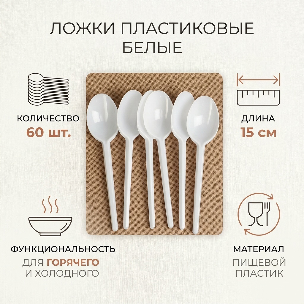 Ложка 30218807_БК000000570 белый 60 шт