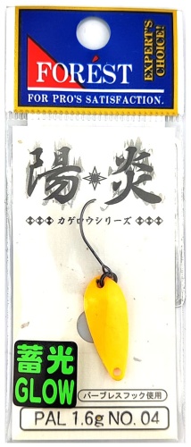 Блесна FOREST Forest Pal Kagerou series Glow 1.6g 1 шт 25 мм Fluorescence Mikan Glow